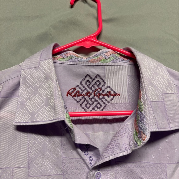 Robert Graham Lavender Checkered Shirt - Picture 2 of 7